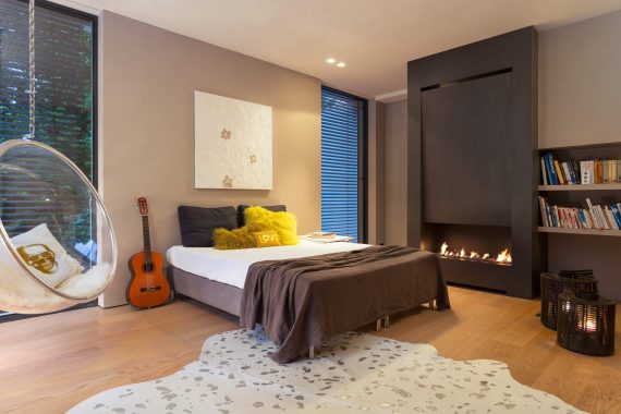 Interior photography of luxury master bedroom